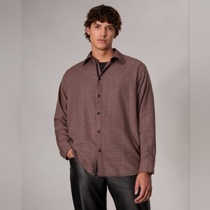 $258 Rag And Bone Mathew Brown Plaid Flannel Button Shirt Mens Size Large NWT